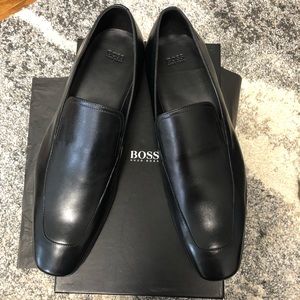 Hugo Boss Mens Leather Slip on Loafers